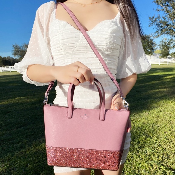 Glitter✨NWT Kate Spade Satchel &Crossbody - Picture 3 of 7